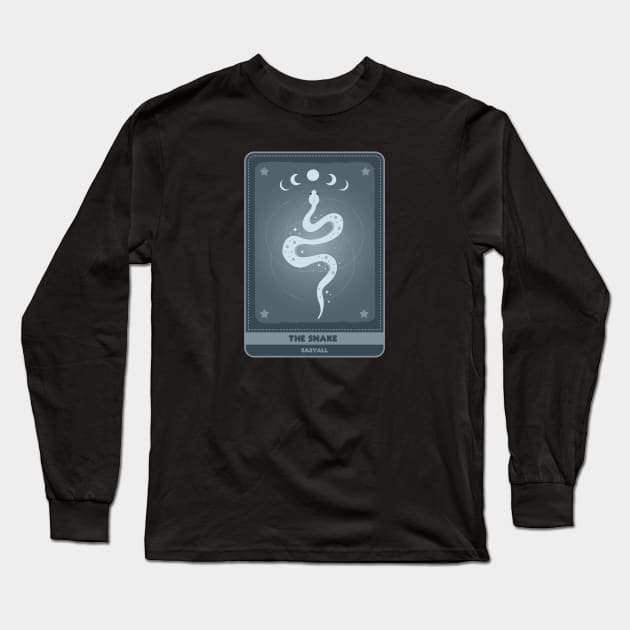 The Snake Card Long Sleeve T-Shirt by Sasyall